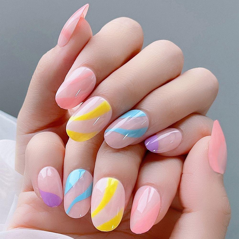 HS Móng Tay Giả Hình Bướm Lửa Trái Tim Phong Cách Pháp