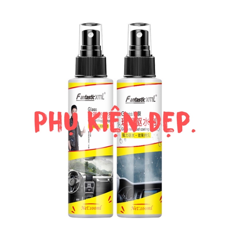 Xịt chống nước mưa, sương mù, hơi ẩm cho kính, gương ô tô