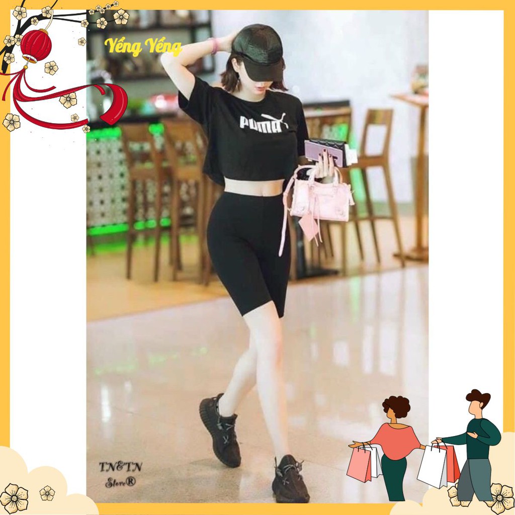 QNU23 - QUẦN LEGGING NỮ NGỐ CUỘN TÍM
