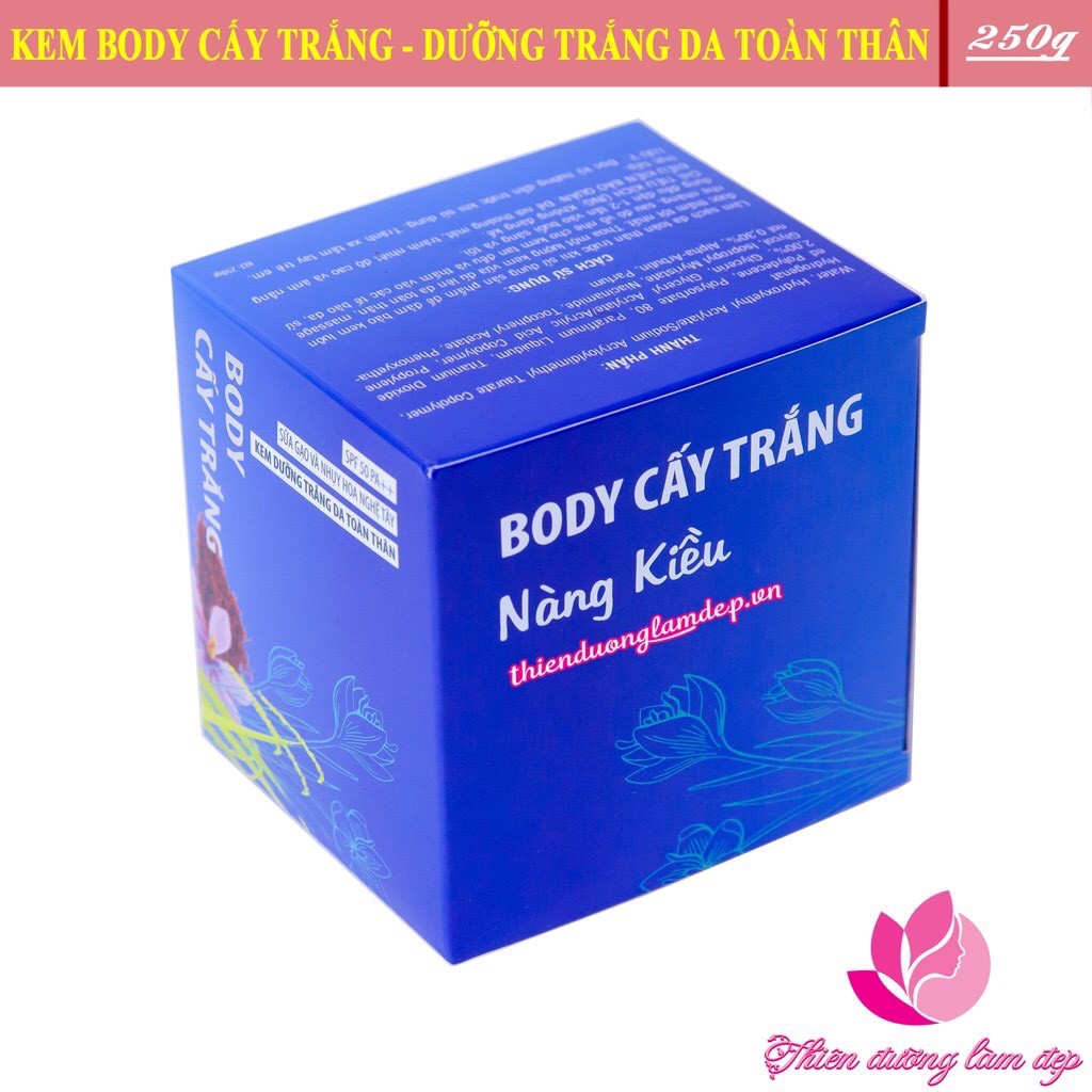 Kem dưỡng trắng da toàn thân Sữa Gạo và Nhụy Hoa Nghệ Tây NÀNG KIỀU - 250g + Tặng kem kích trắng