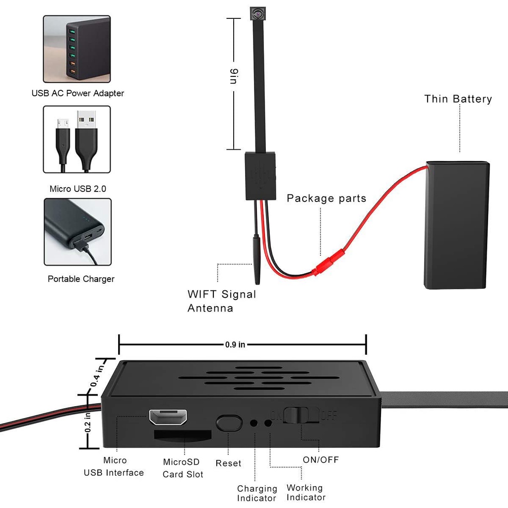 Camera wifi mini siêu nhỏ - Quay ngày giám sát từ xa qua điện thoại | BigBuy360 - bigbuy360.vn