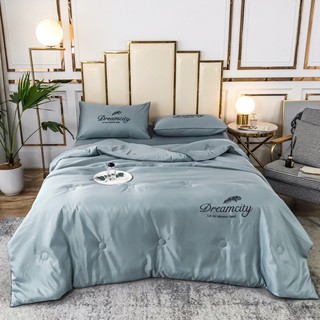 Bộ chăn ga gối kèm ruột Lụa Dream City cao cấp ( drap phủ hoặc bo chun M2 M4 M6 M8x2M)