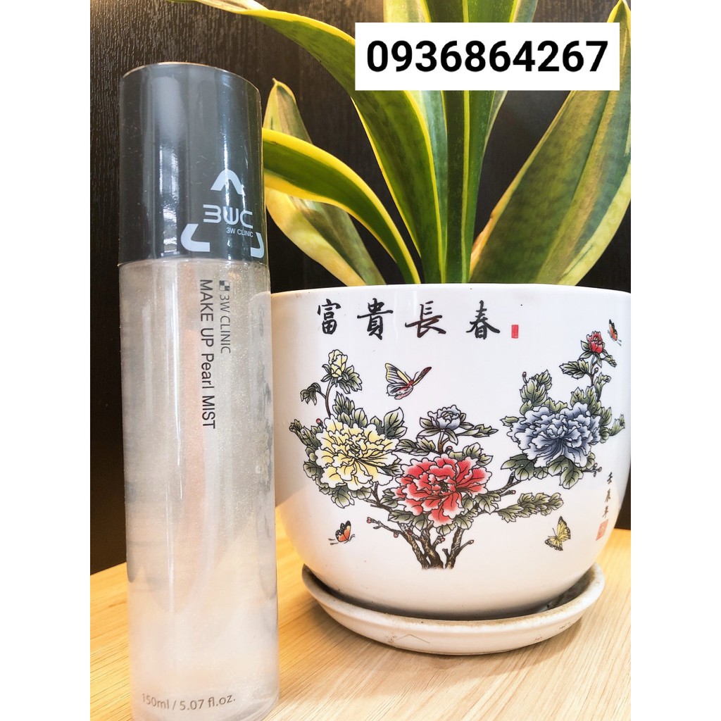 XỊT KHOÁNG NHŨ KHÓA LỚP MAKE UP 3W CLINIC MAKE UP PEARL MIST 150ML