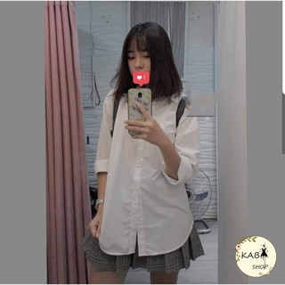 Áo Sơ Mi Trơn BASIC áo đi học Unisex thô lụa mịn mát