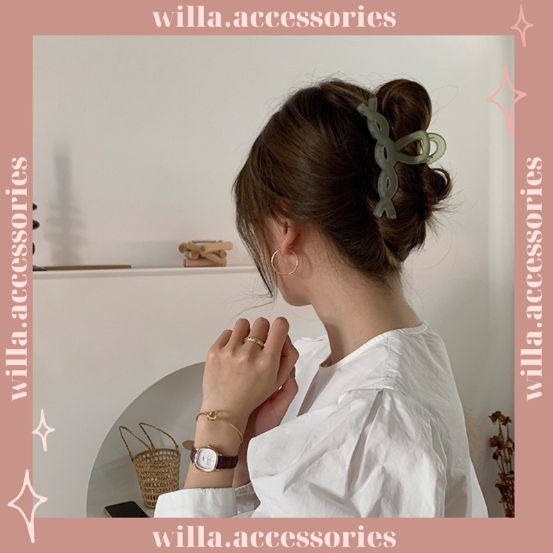 Kẹp tóc sóng nhựa/ kẹp càng cua nhựa xinh xắn phong cách Hàn Quốc - Willa.accessories