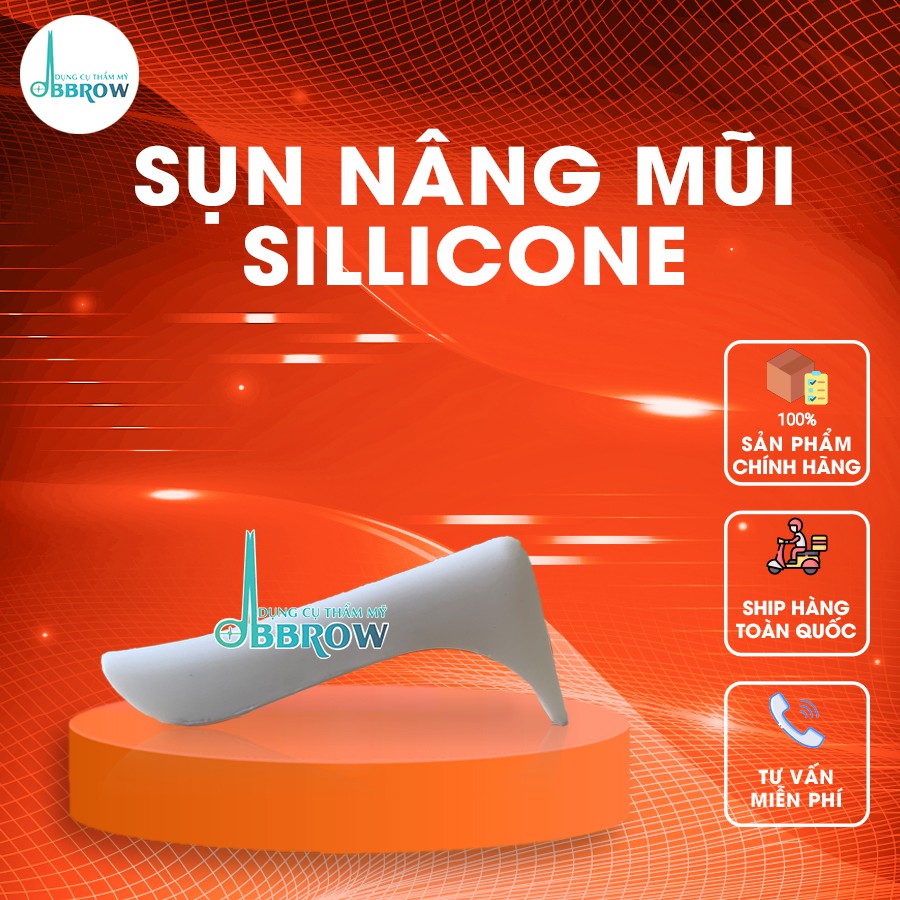Sụn Nâng Mũi Kiểu L-Line 3D Chất Silicon Nhân Tạo BBROW Giúp Nét Mũi Sắc Sảo Thanh Tú Tự Nhiên Không Gây Biến Chứng BR18