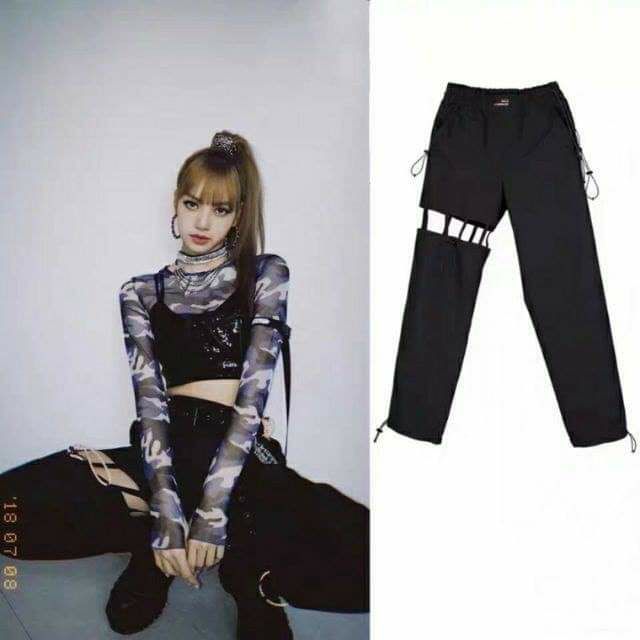 mua 1 tặng 1 Quần jogger nối dây lisa blackpink ulzzang