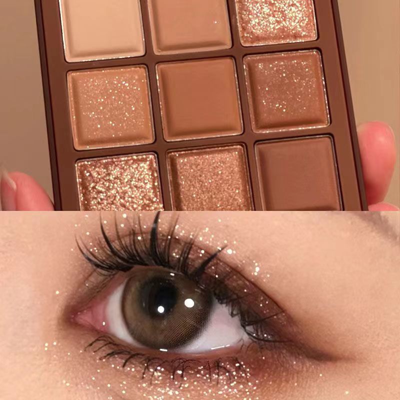 Phấn Mắt Màu Sắc Chocolate Chín Ngày Ánh Ngọc Trai Sáng Bóng