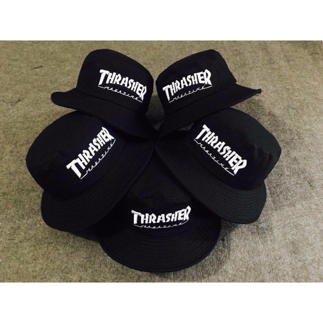 Nón Bucket 1 Mặt Thêu Chữ Thrash