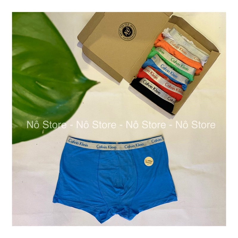 Boxer quần lót nam sịp đùi viền bạc vải cotton nhiều màu sexy Nô Store