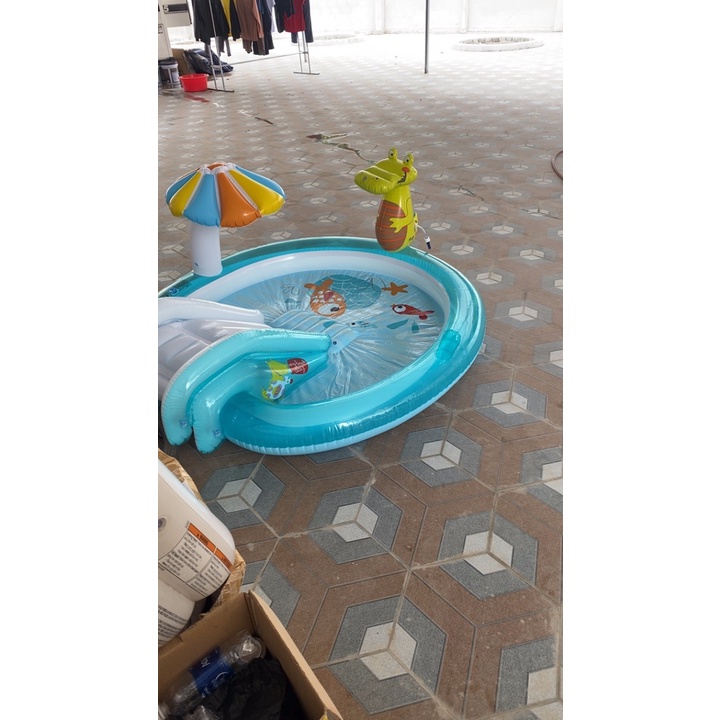 Hồ bơi cầu trượt cá sấu 57165