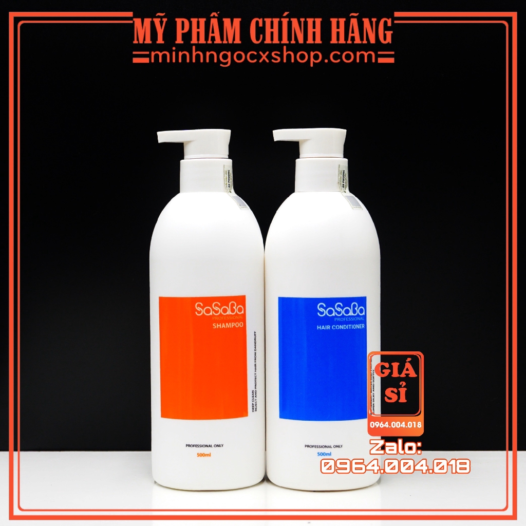 Dầu gội xả hoàn hình Sasaba Plus 500 - 800ml * 2 mẫu mới 2019