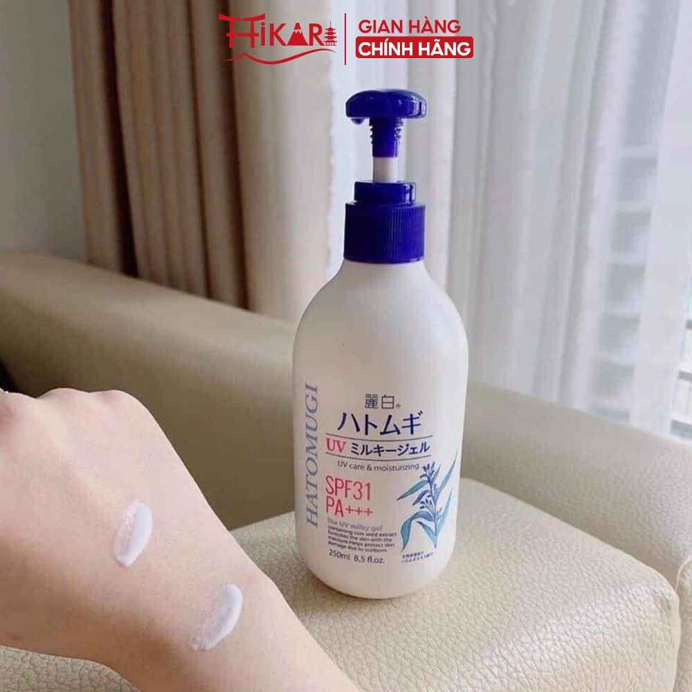 Sữa dưỡng thể chống nắng Reihaku Hatomugi UV Milky Gel 250ml