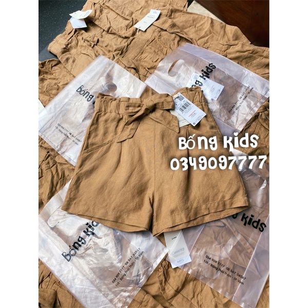 Quần Short Đũi Bé Gái Papper Nâu Đất MG