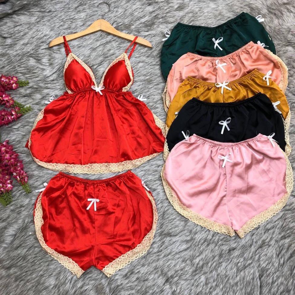 Đồ ngủ sexy ❣️FREE SHIP❣️Đồ ngủ nữ sexy lụa satin cao cấp Freesize 40-60 kg <SALE 50%> | BigBuy360 - bigbuy360.vn