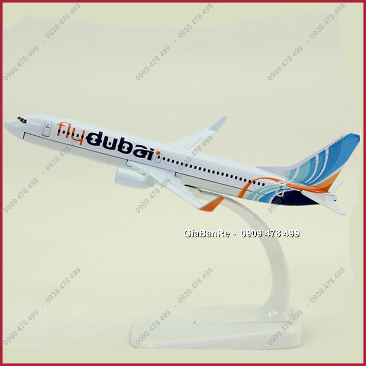 Mô Hình Kim Loại Máy Bay Fly Dubai - Uae - 16cm Đế Mica - 8936.3