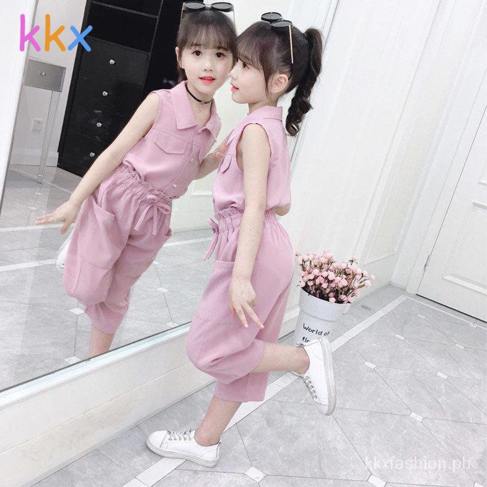 Set Đồ Thời Trang Mùa Hè Cho Bé Gái Từ 3-12 Tuổi Phong Cách Hàn Quốc 9''