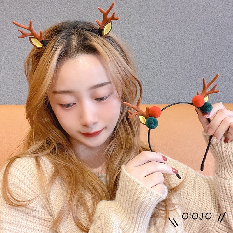 Băng đô cài tóc hình sừng tuần lộc/ông già noel/ bông tuyết dễ thương cho bé