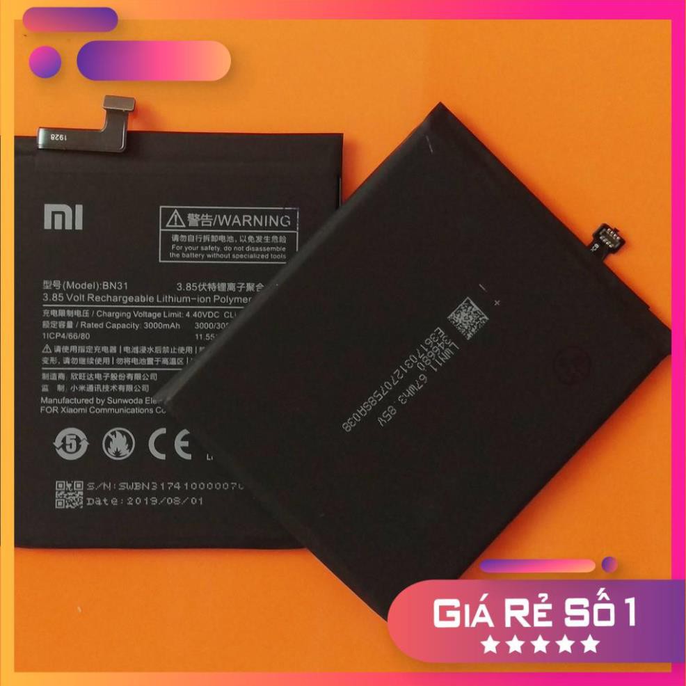 Sale giá rẻ Free ship  Pin xịn Xiaomi Mi 5X/Redmi note 5A/Redmi note 5A Prime/BN31/Mi A1 bảo hành 6 tháng