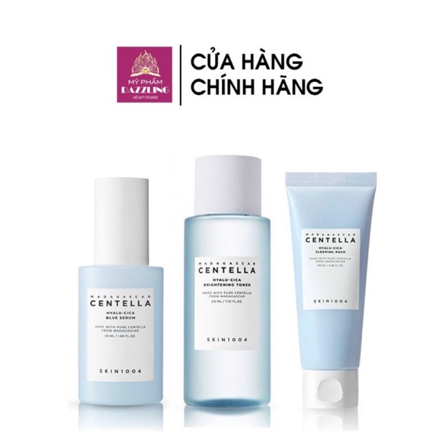 Bộ 3 Sản Phẩm Dưỡng Ẩm Skin1004 Madagascar Centella Hyalu-cica Blue