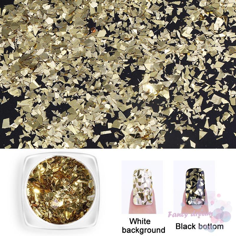 Set 6 hộp sequin lấp lánh dùng để trang trí móng chuyên dụng