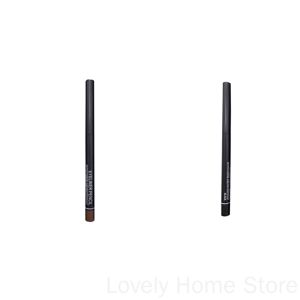 [Hàng mới về] Bút kẻ mắt chứa vitamin E màu đen/nâu kháng nước dành cho người mới bắt đầu