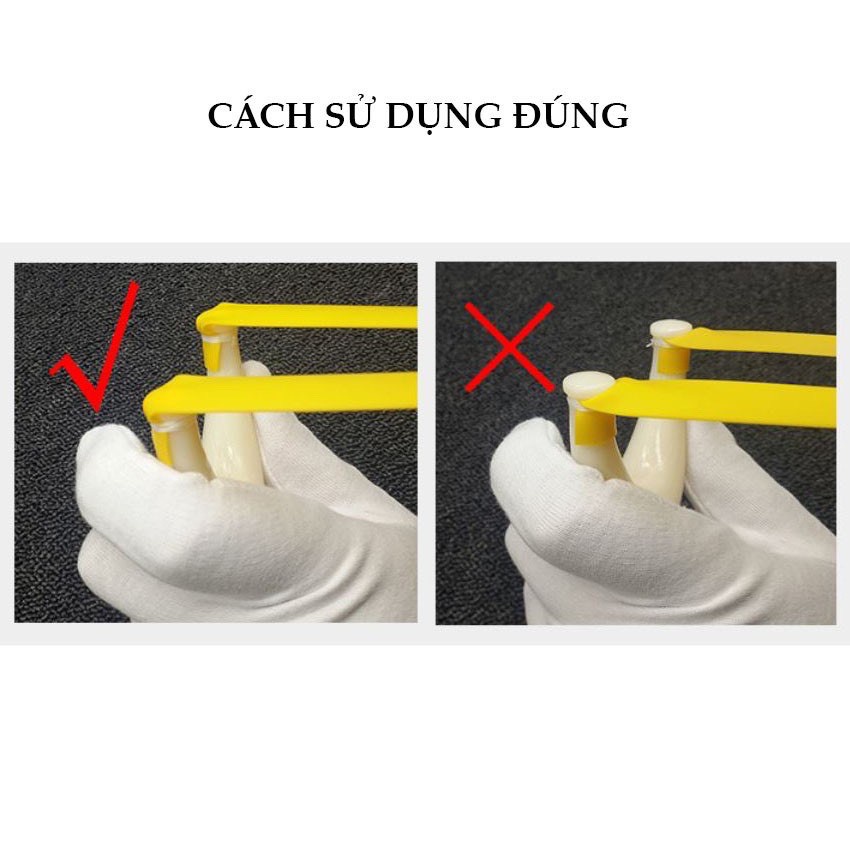 Ná cao su nhựa abs siêu bền trắng ngà tặng kèm dây thun