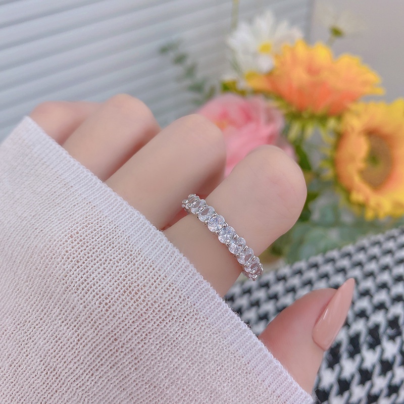 Nhẫn mạ vàng 14K đính đá zircon đơn giản