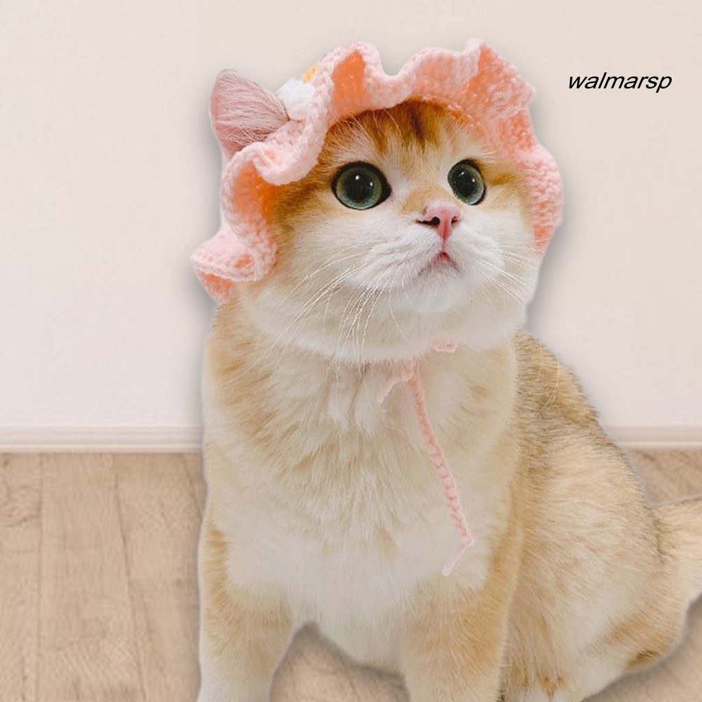 Óc Chó Mũ Dệt Kim Dễ Thương Độ Co Giãn Cao Có Thể Điều Chỉnh Trang Trí Cho Thú Cưng