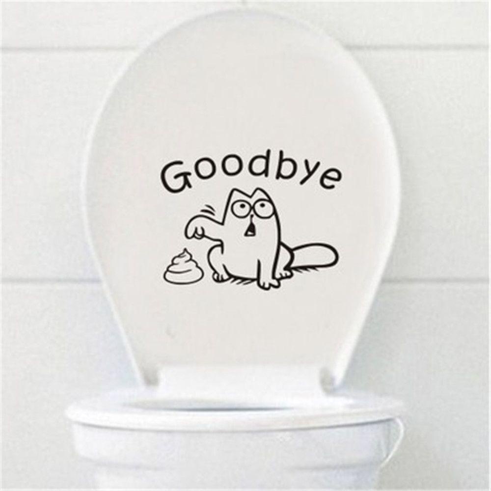 DIACHAVN Sticker Dán Nắp Bồn Cầu Họa Tiết Hoạt Hình