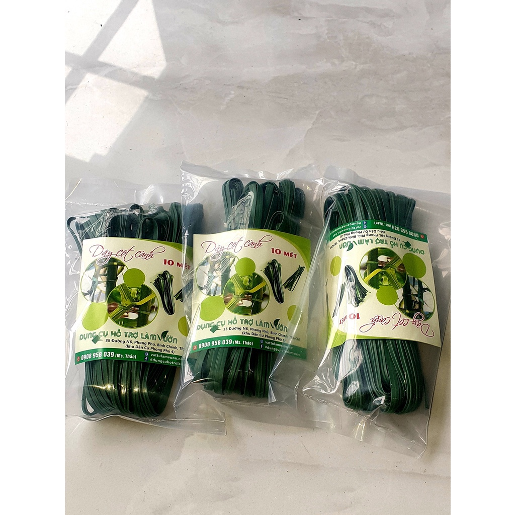 Dây buộc cây cảnh đa năng, Dây cột cây leo, dây kẽm bọc nhựa, cuộn 10 met