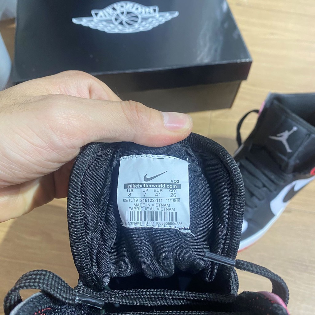 Giày jordan 1 cổ Cao❤️full bill + box❤️ jordan đen đỏ cổ cao [ảnh thật + video] jordan đỏ đen