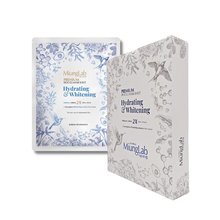 Combo 5 Hộp mặt nạ LÁNYBEAU MiungLab Premium Biocell Mask Sheet  5x200g