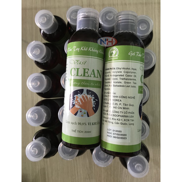 Gel Rửa Tay Khô Kháng Khuẩn Hương Thơm Tự Nhiên Vasi CLEAN 200ml | BigBuy360 - bigbuy360.vn