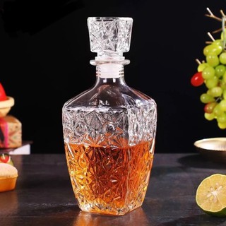 CHAI RƯỢU THUỶ TINH 500/750ml MẪU CHAI VUÔNG HOA VĂN NỔI