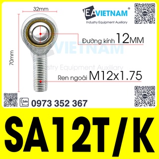 Vòng bi mắt trâu 12mm m12 sa 12 t/k