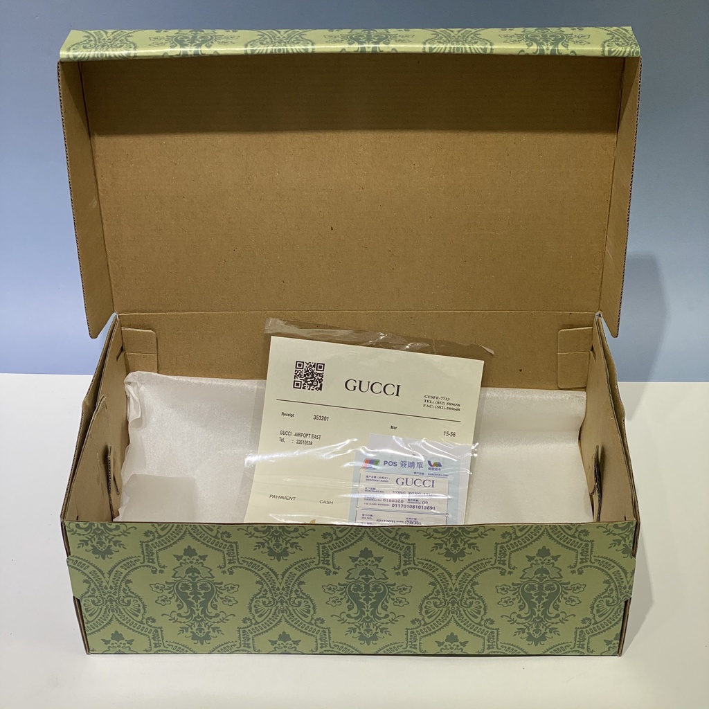 PK Hộp giấy carton Gucci Xanh đựng giày dép quần áo mũ nón gói quà đóng hàng giá rẻ kèm bill thẻ giấy lụa nhật