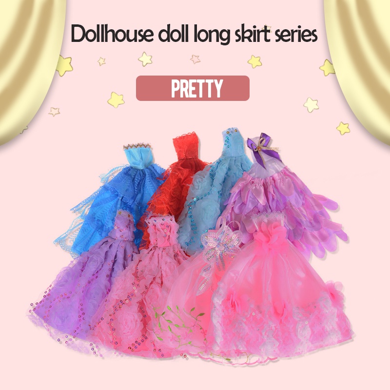 Búp Bê Công Chúa Mặc Đầm Cưới Đuôi Dài 30cm Ts1Szdoll