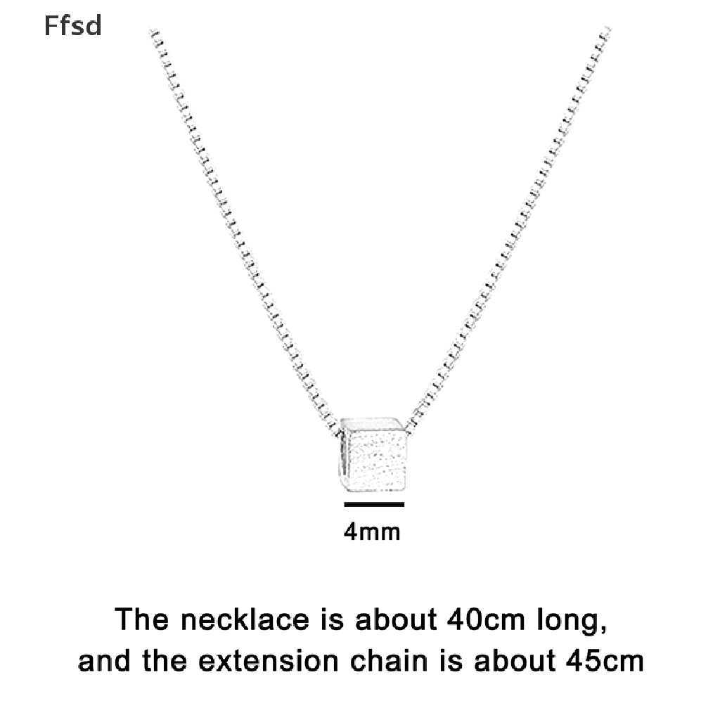 {Ffsd} Vòng cổ Mặt Vuông Đơn Giản Dễ Thương Trang Sức Cho Nữ Bán Chạy