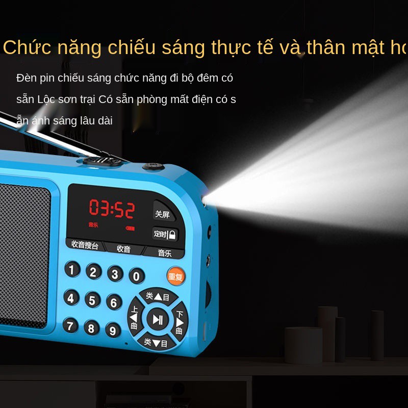 Fanding Radio F201 Thẻ loa mini dành cho người cao tuổi Đầu phát nhỏ sóng di động fm