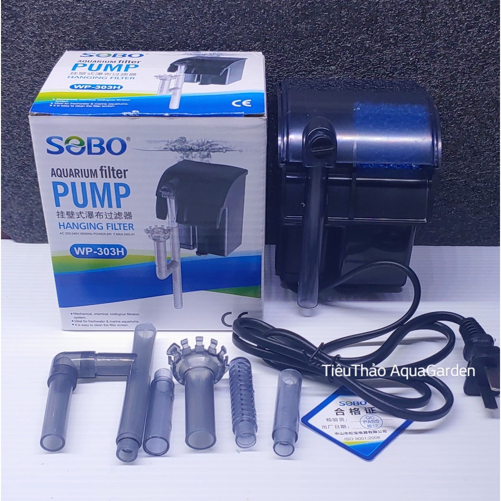 Lọc Thác SOBO | WP-303H - 606H - 607H | Thiết kế Nhỏ Gọn- dành Cho Hồ Cá Cảnh Hồ Thuỷ Sinh Nhỏ