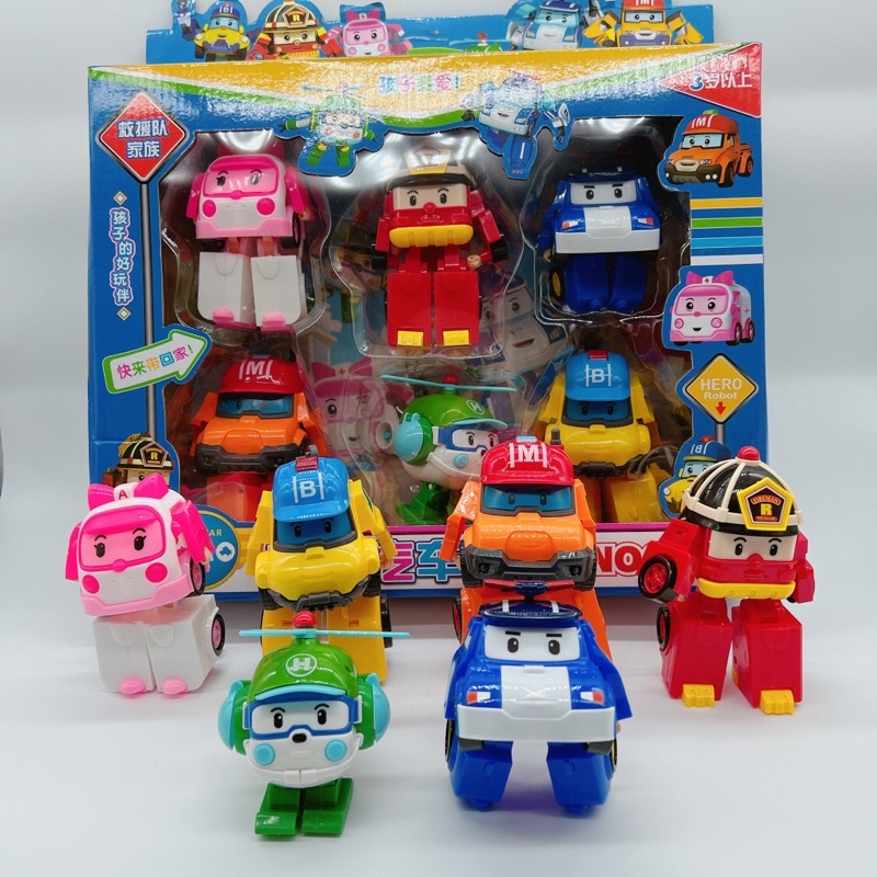đồ chơi đội bay robot biến hình RONOCAR cho bé