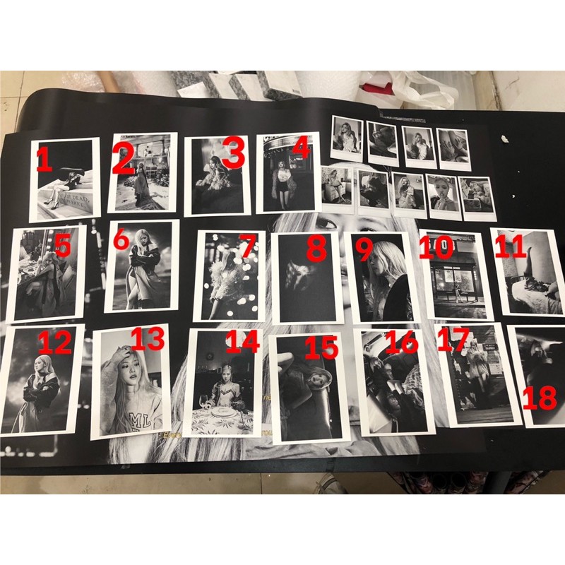 Ảnh card album Rosé | Full postcard và Polaroid single album -R- có card lẻ