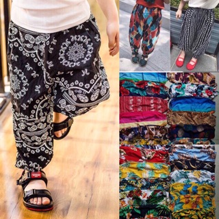 Quần bom alibaba vải lanh mùa hè cho bé