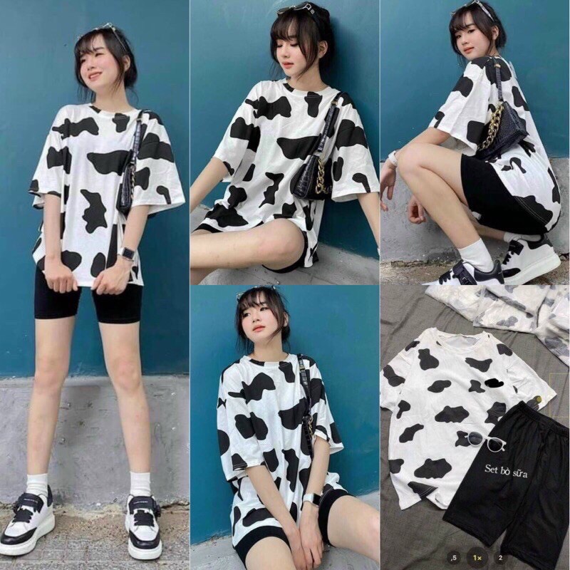 Sét áo bò sữa+quần leging TT12