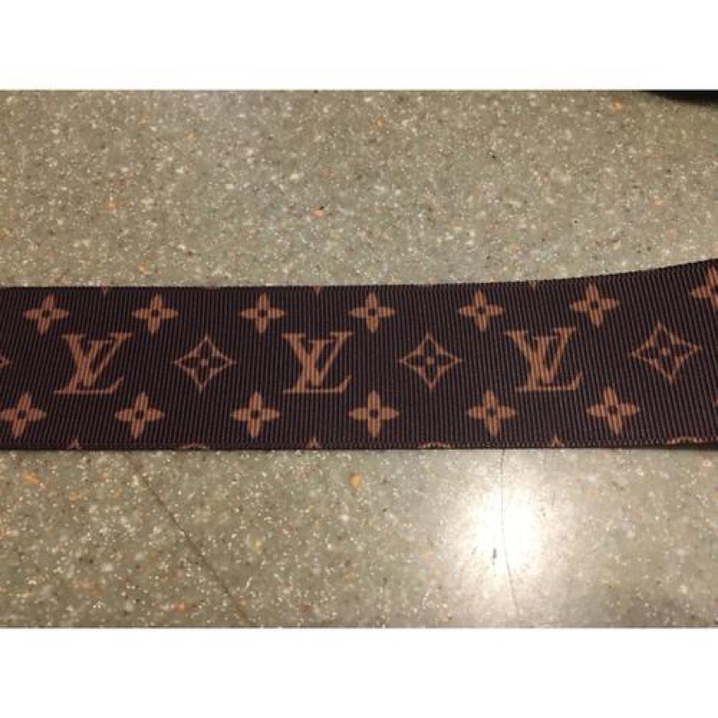 Dây Chữ LV LOUIS VUITTON Ribbon Màu Nâu (Bán Theo Mét)