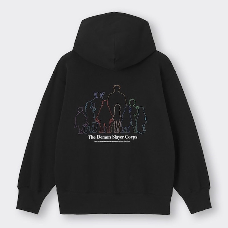 Áo nỉ nam lót lông có mũ Hoodies dòng Demo Slayer 1 của GU - Nhật