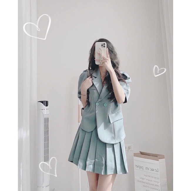 SET VEST CROPTOP + CHÂN VÁY