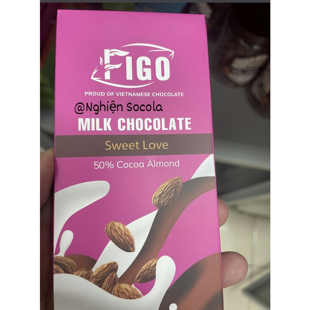 Milk Chocolate nhân Hạt Hạnh nhân (Almond)