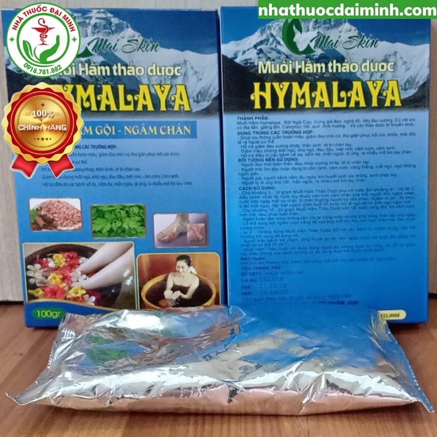 Muối Hầm Thảo Dược Himalaya Hộp 100g – Giúp Lưu Thông Tuần Hoàn Máu, Thải Độc Tố Ra Ngoài Cơ Thể